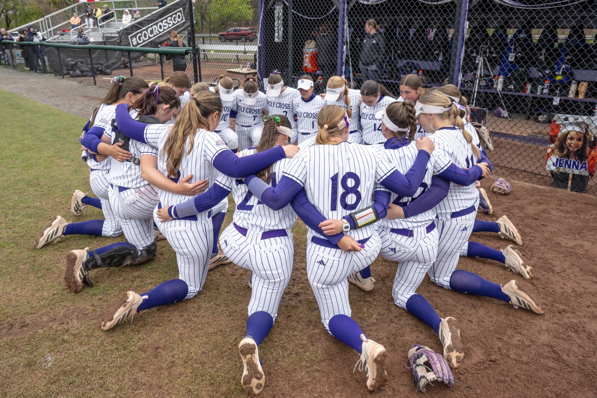 Softball Team Kneel