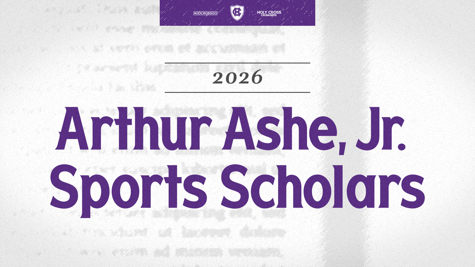 2026 Arthur Ashe Jr Sports Scholars