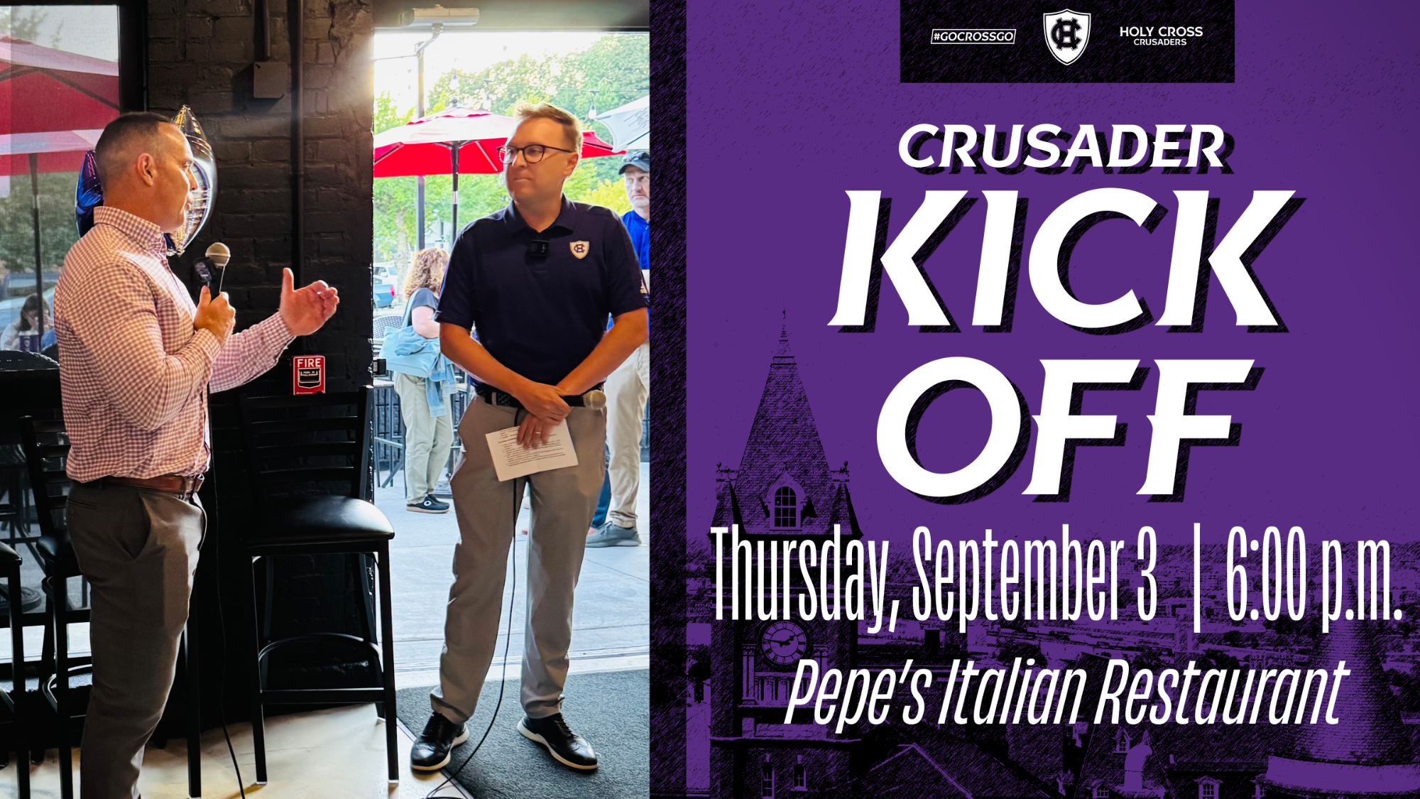 Crusader Kickoff Event Sept. 3