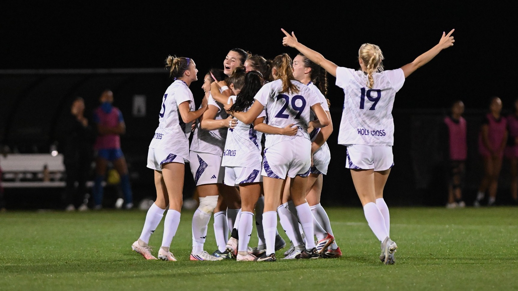 Women's soccer goal celebration vs Brown 2026
