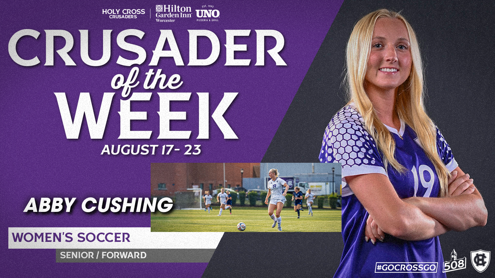 Abby Cushing Crusader of the Week 2026