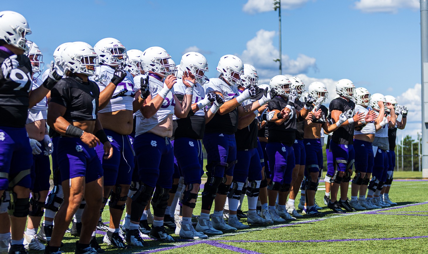Football team preseason workout