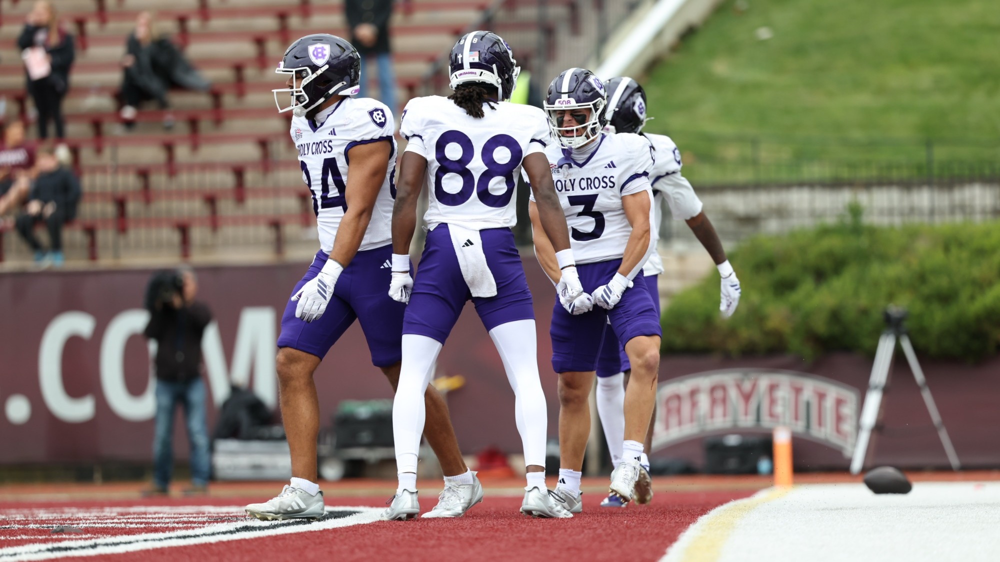 Ty Curran celebrates touchdown vs. Lafayette
