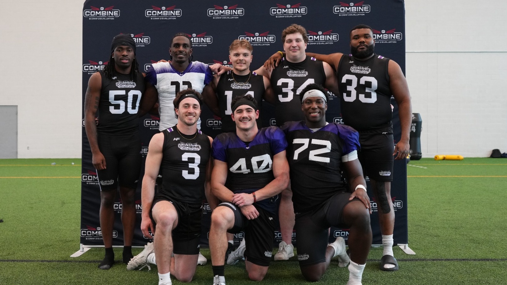 Talbot, Quayson, John at 2026 CFL Combine