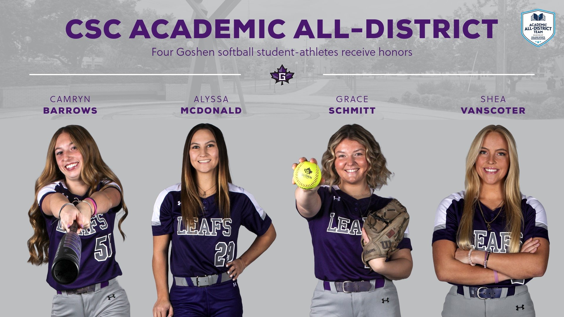 2025 Softball Academic All-District