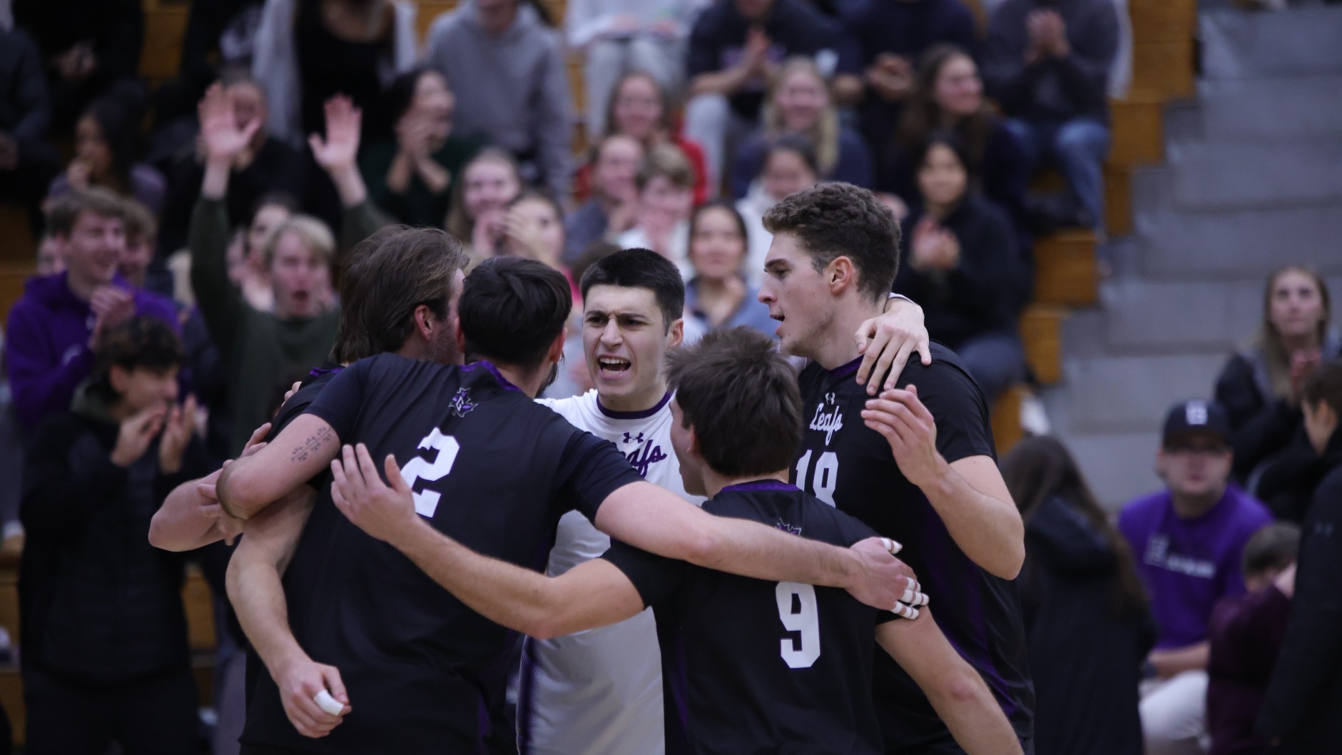 MVB team huddle celebration