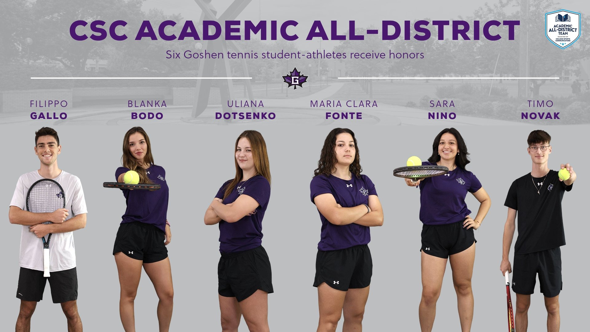2025-26 Tennis CSC Academic All-District