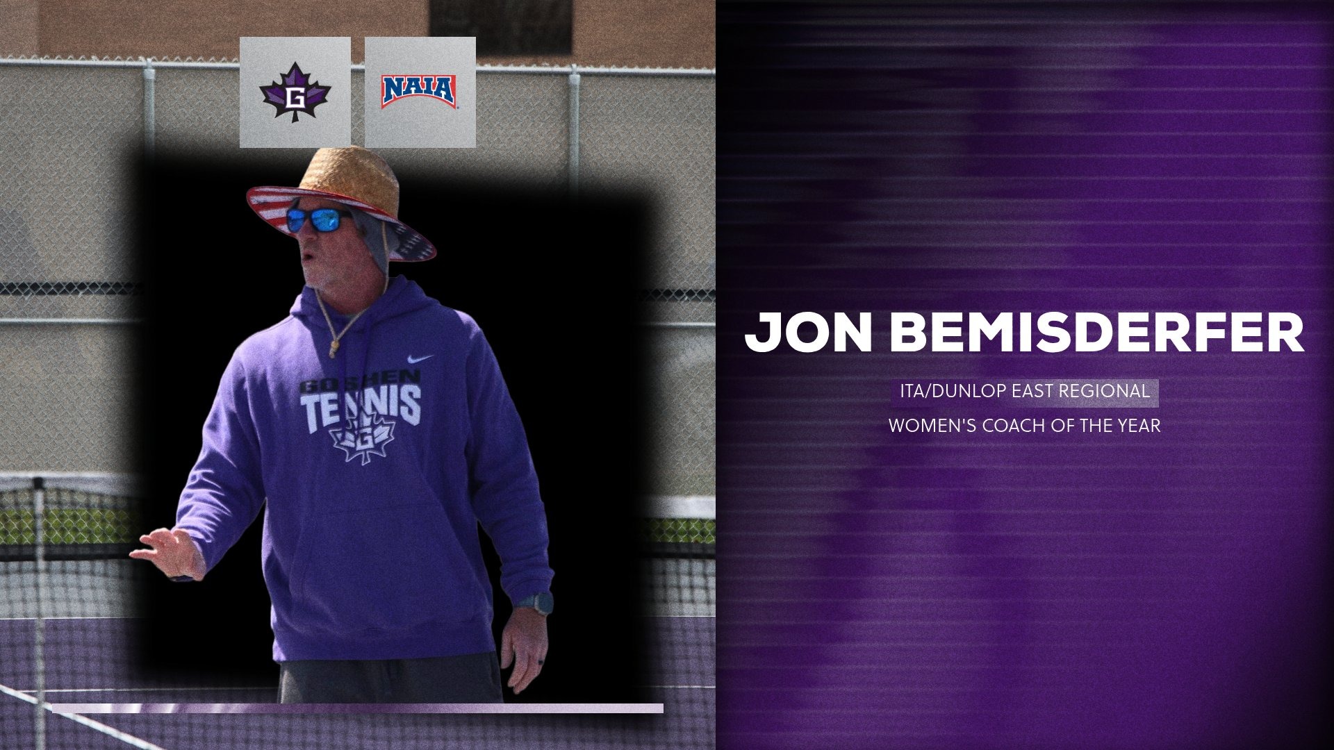 Jon Bemisderfer 2025-26 ITA/Dunlop East Regional Women's Coach of the Year