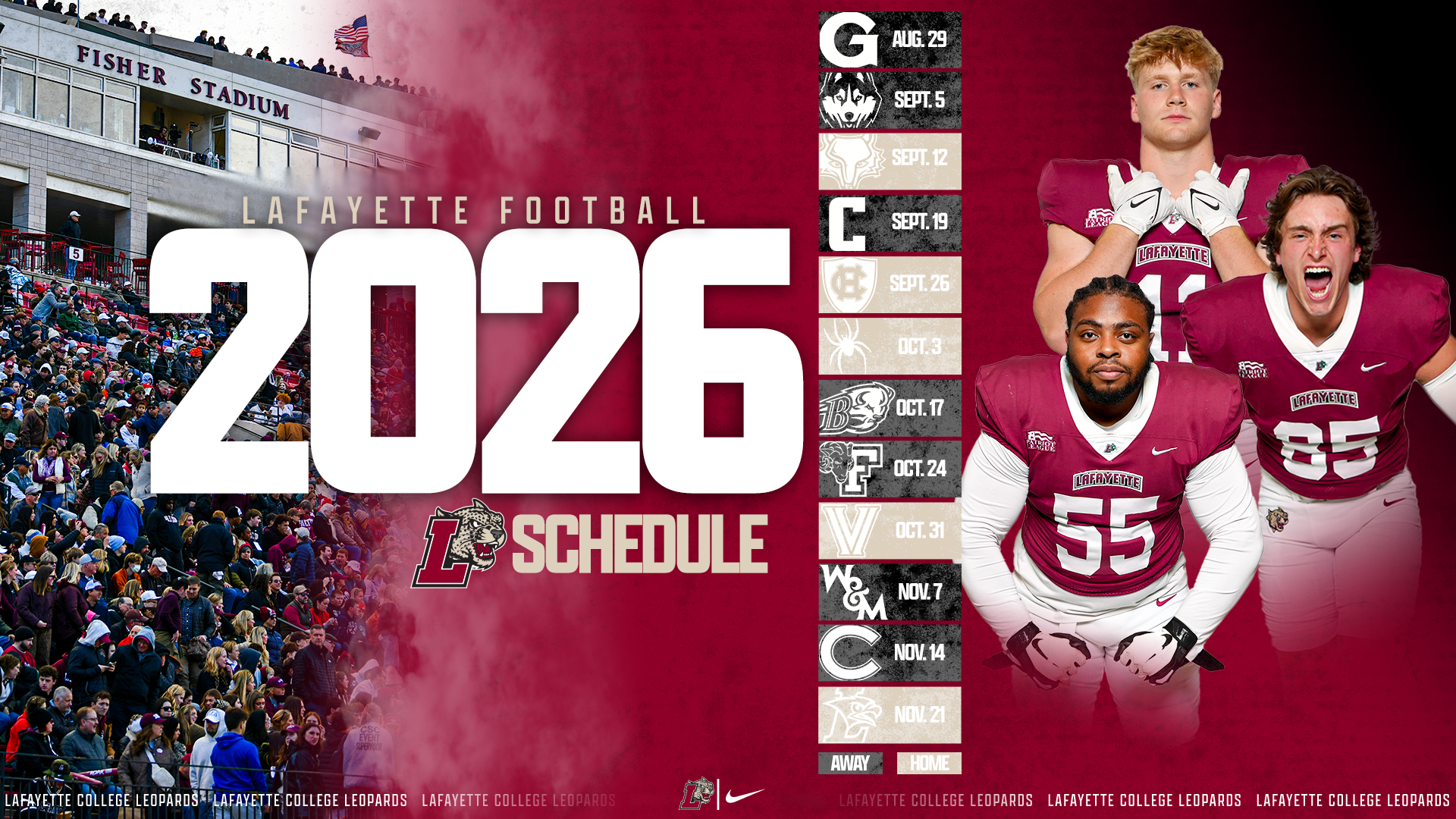 2026 Football Schedule Graphic