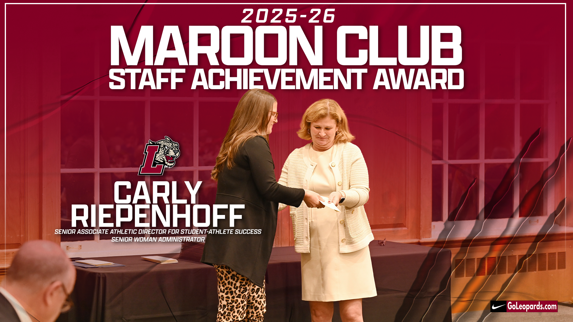 Carly Riepenhoff - Maroon Club Staff Achievement Award