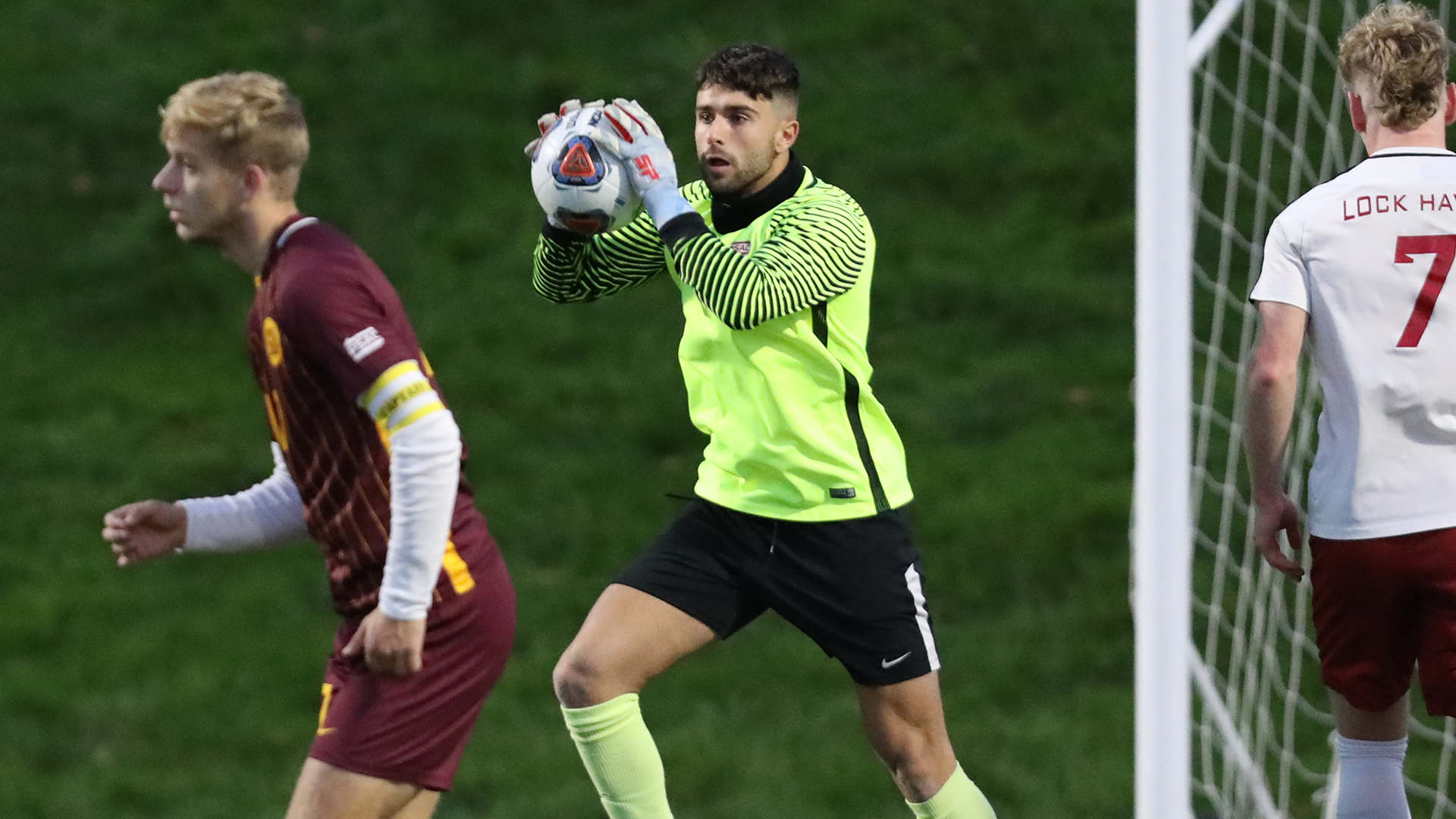 Gannon vs. Lock Haven in PSAC men’s soccer semifinals, Nov. 12, 2021. Photo by Ed Mailliard.