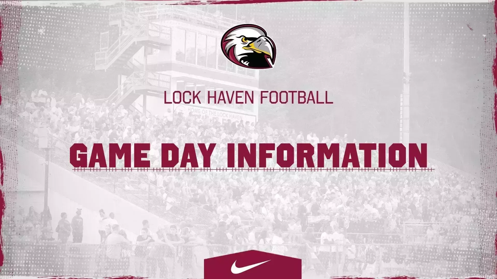 Football Game Day Information Promotional Graphic 