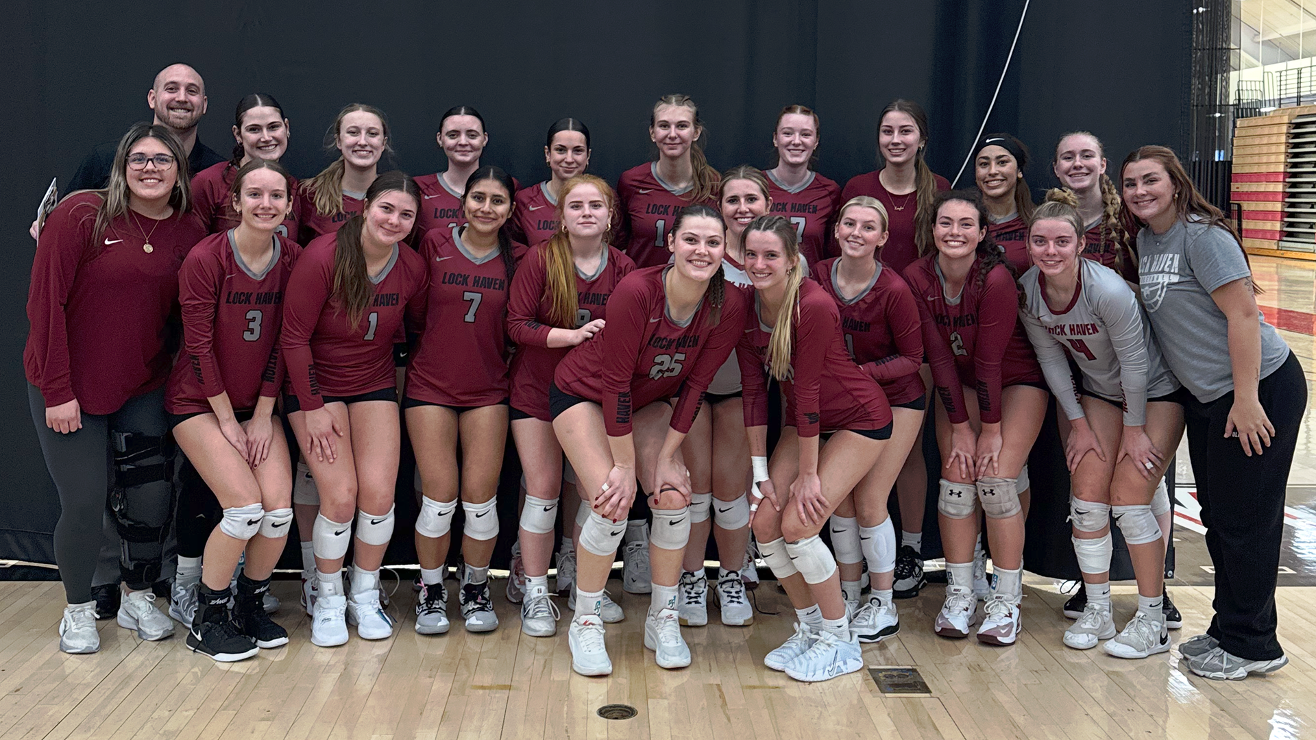 Lock Haven women's volleyball team shot taken after win at ESU