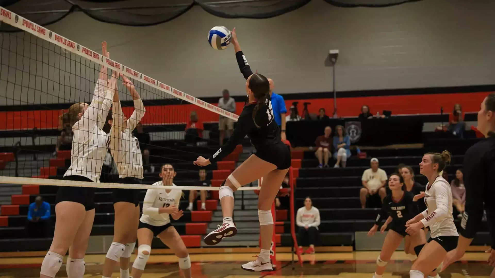 Avery Smith with an attack against Kutztown at D'YouVille