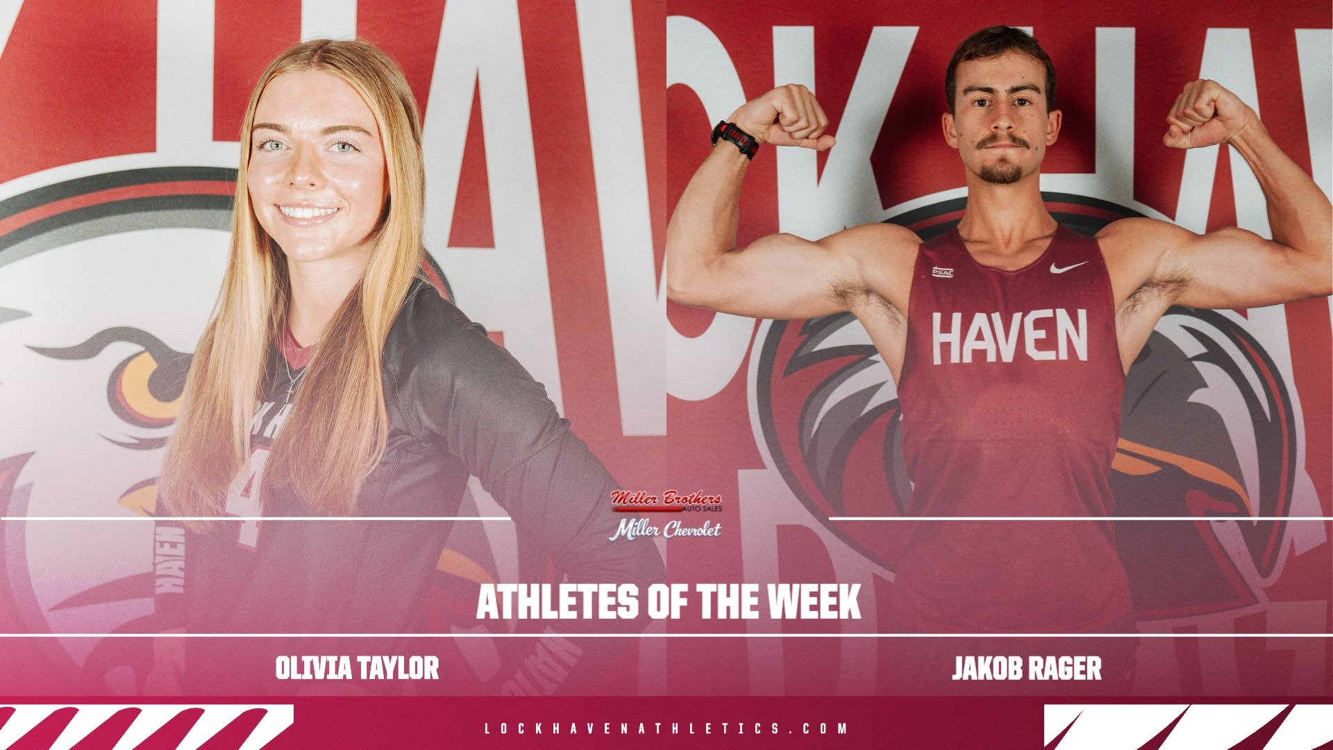LockHavenAthletics.com Athletes of the Week: Olivia Taylor and Jakob Rager