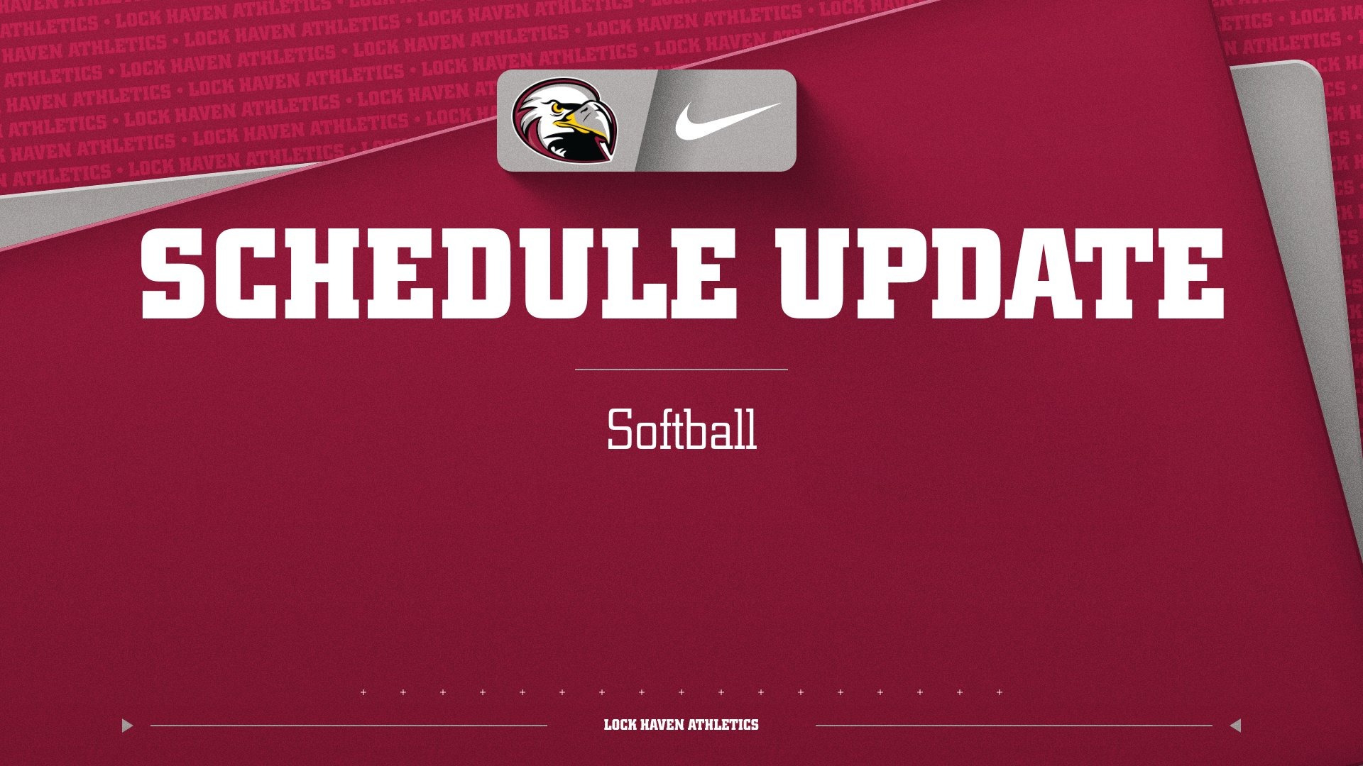 Softball schedule change