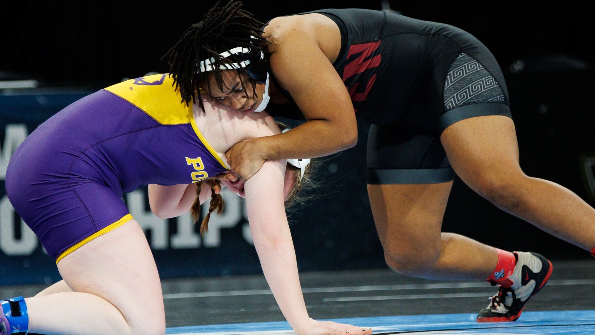 Photo from the 2026 NCAA Women's Wrestling Championship in the Xtream Arena in Coralville, IA, USA on Friday, March 6, 2026. Photo by @2026 Justin Hoch/JHoch Photography. All rights reserved.