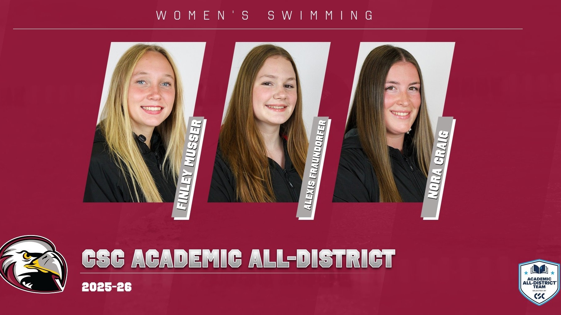 csc all-district women's swimming