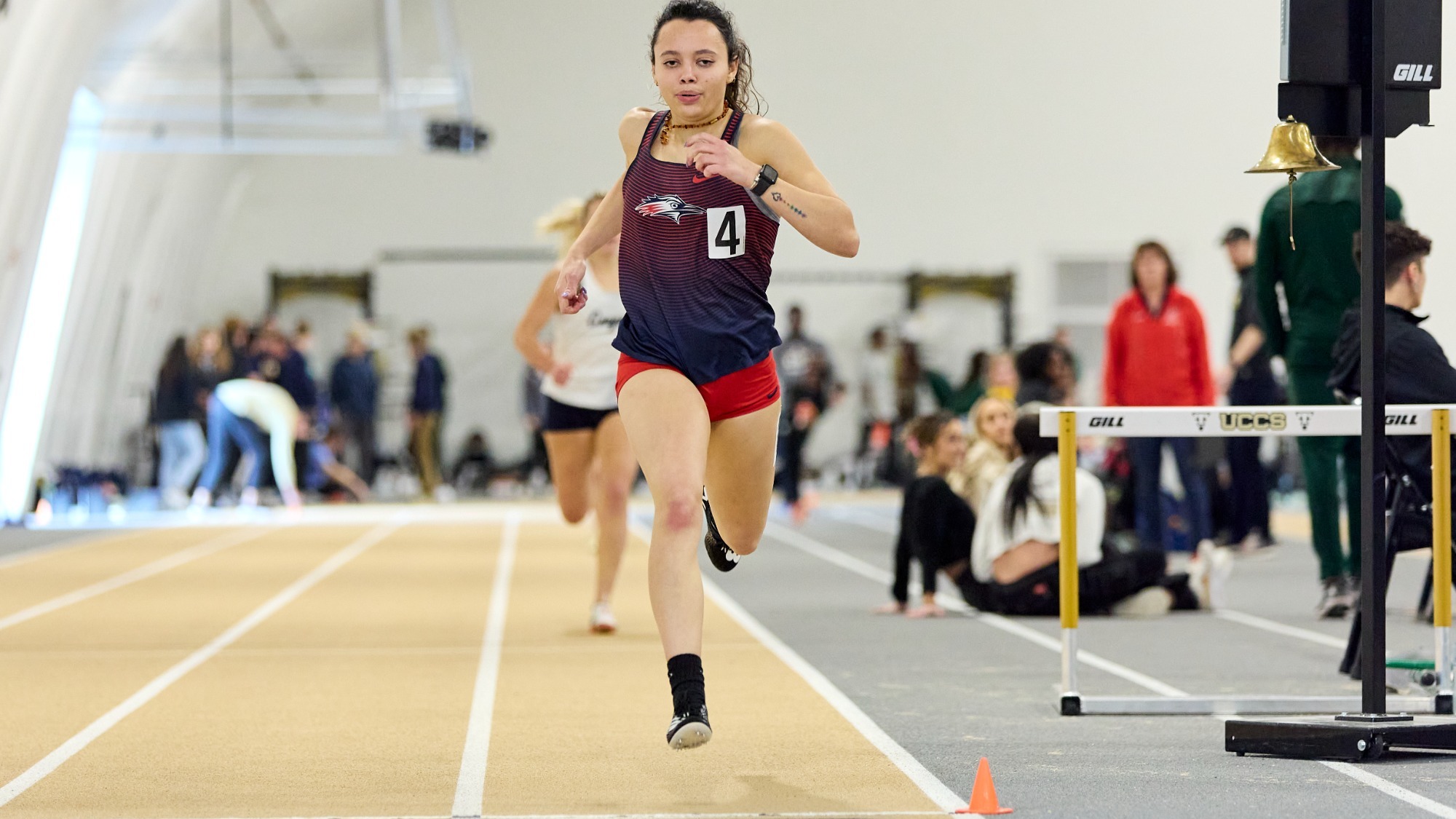 Naleia Sowell finishes her race at the UCCS Invitational on Jan. 21, 2023.