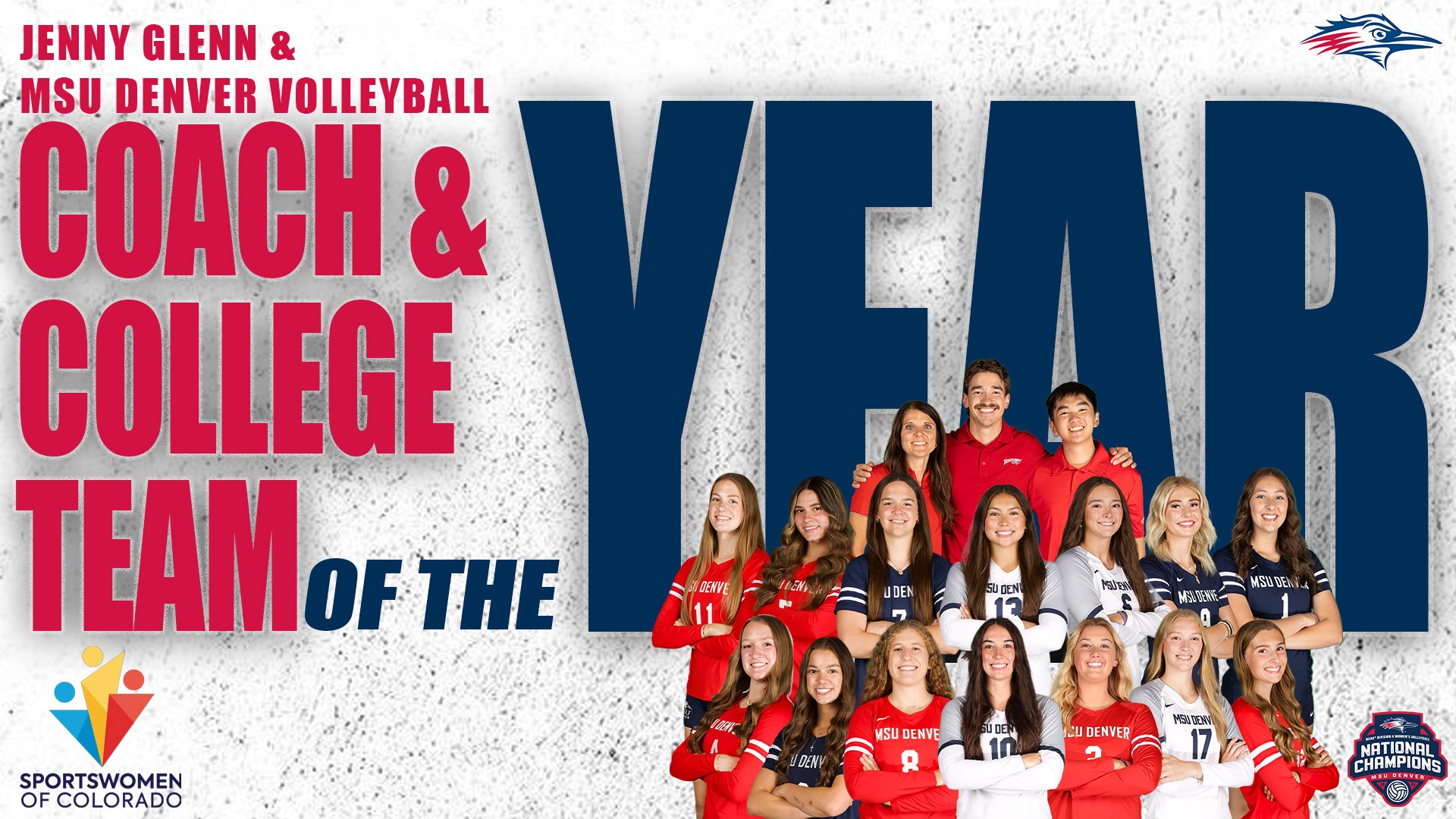 Sports Women of the Year Coach & College Team Award Graphic