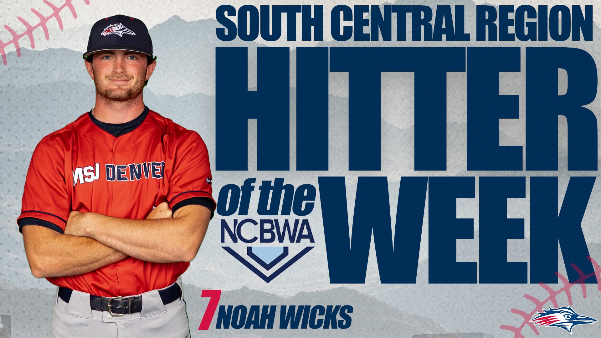 Noah Wicks NCBWA Hitter of the Week 4.7.26