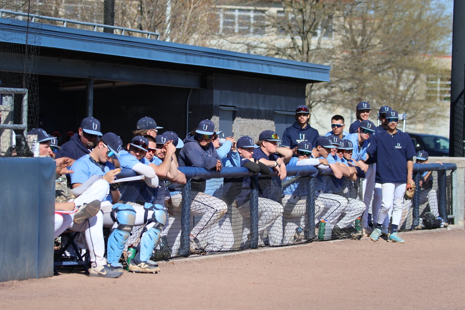 IU Baseball PT Dugout group photo