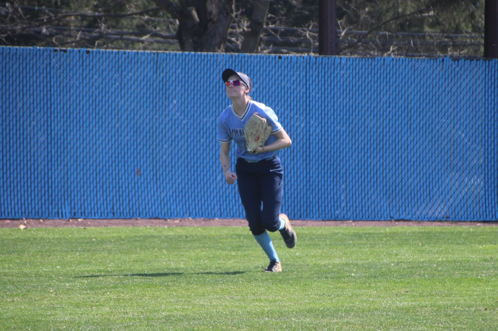 IUSB Madison Formica in the outfield