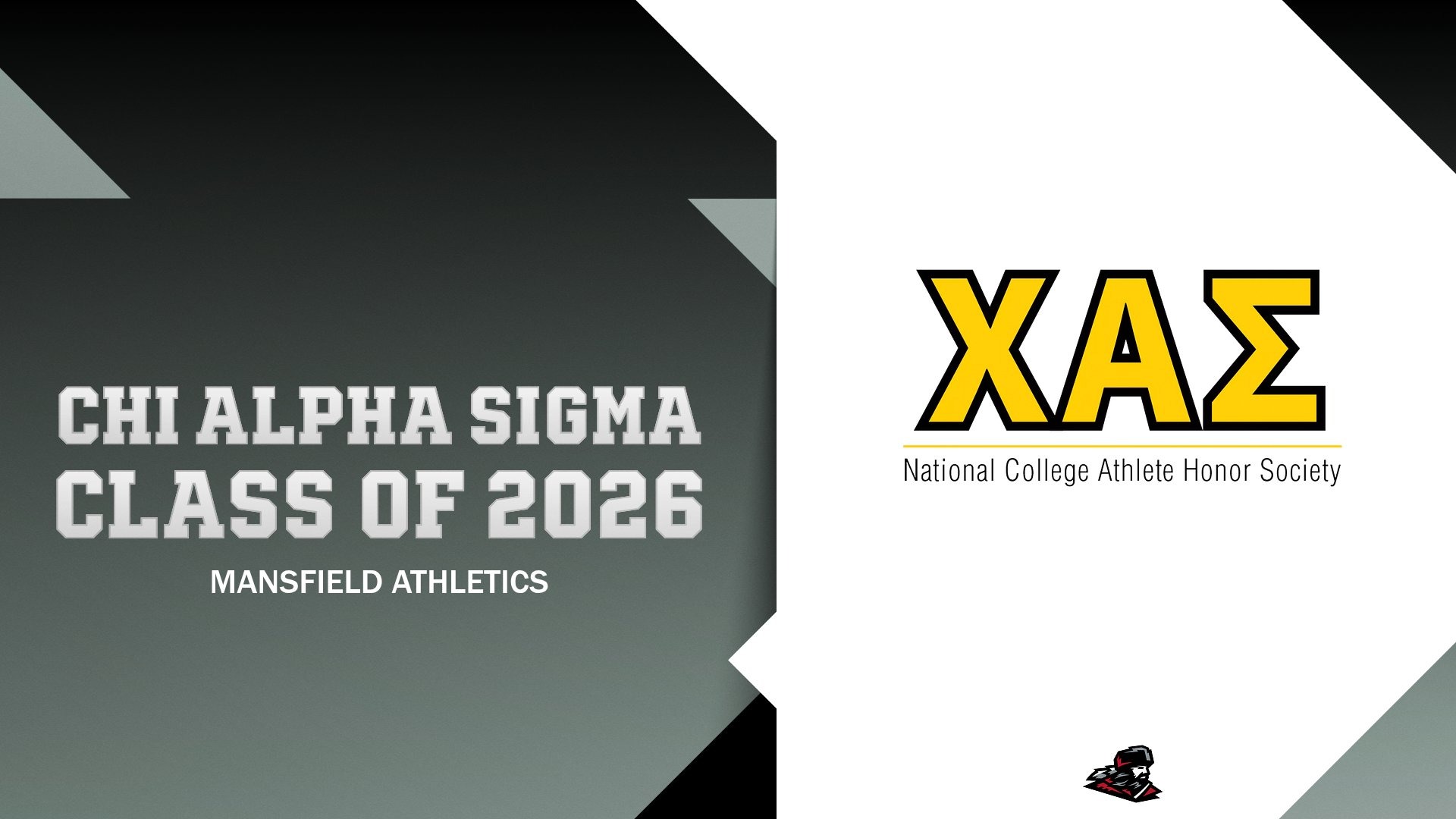 white text on black background Chi Alpha Sigma Class of 2026