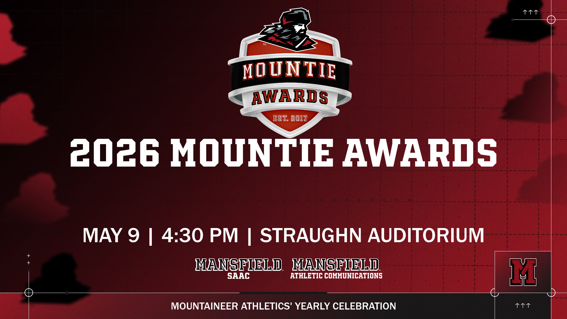 2026 Mountie Award Graphic. May 9 | 4:30 PM | Straughn Auditorium