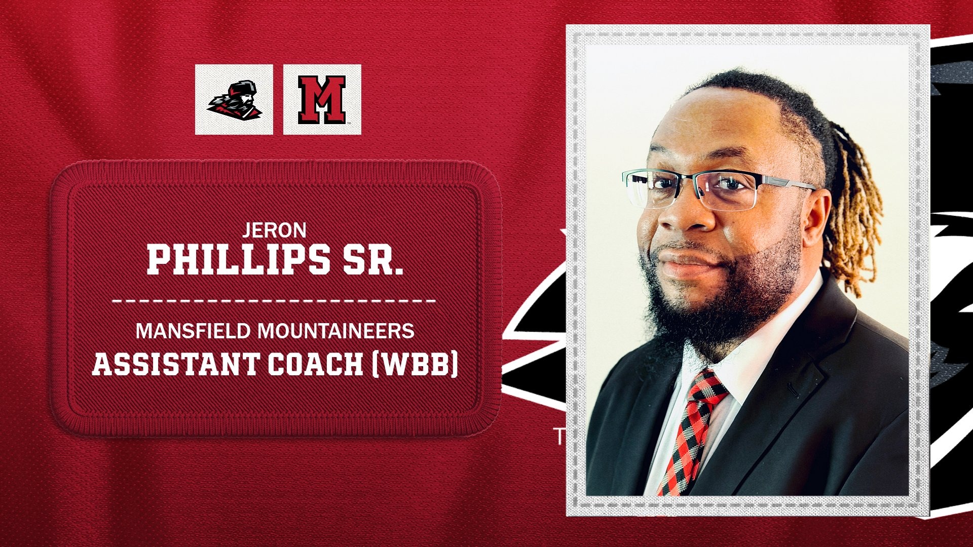 Graphic announcing Women’s Basketball Hires Jeron Phillips Sr. as New Assistant Coach