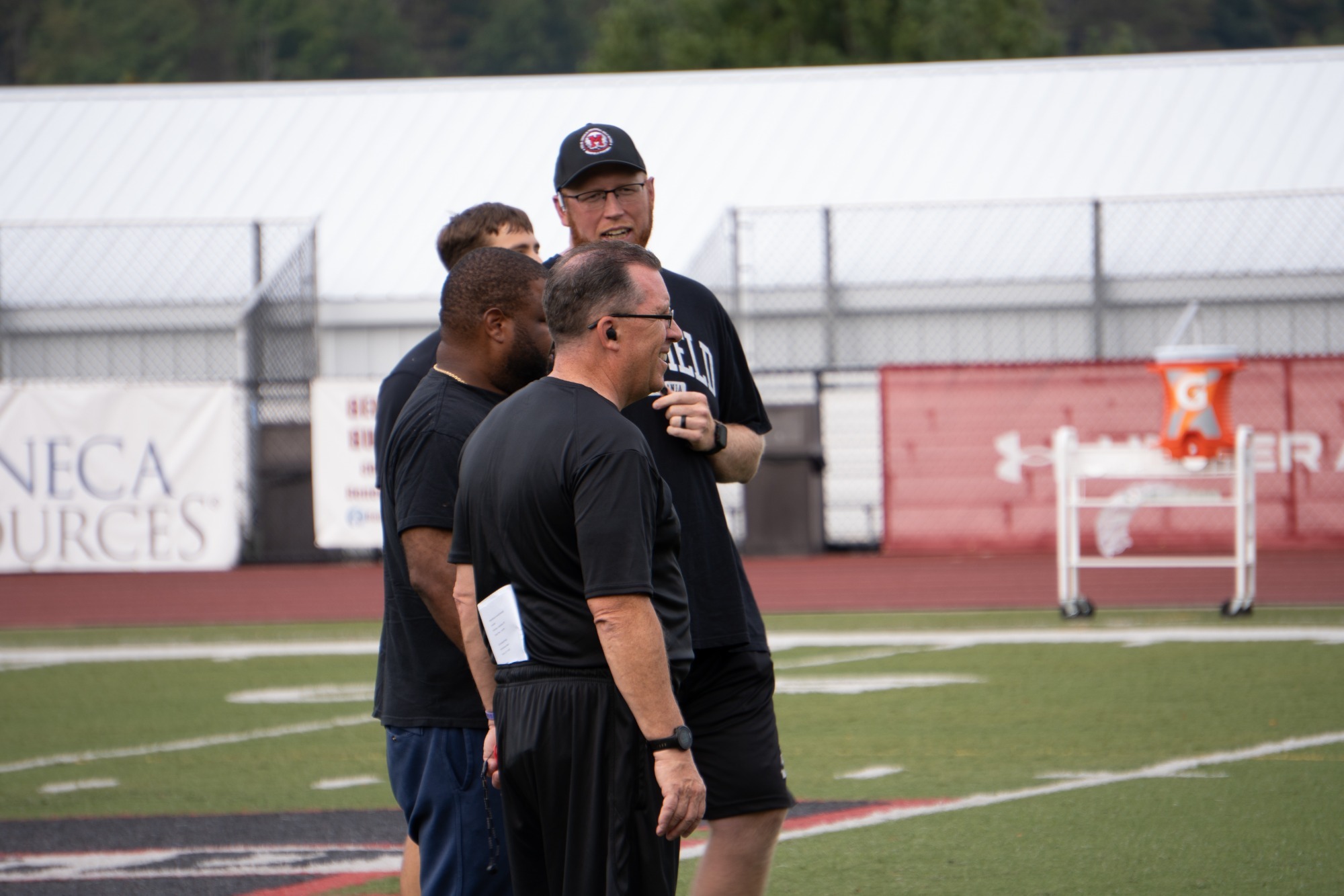 Coach Pearson leading Practice