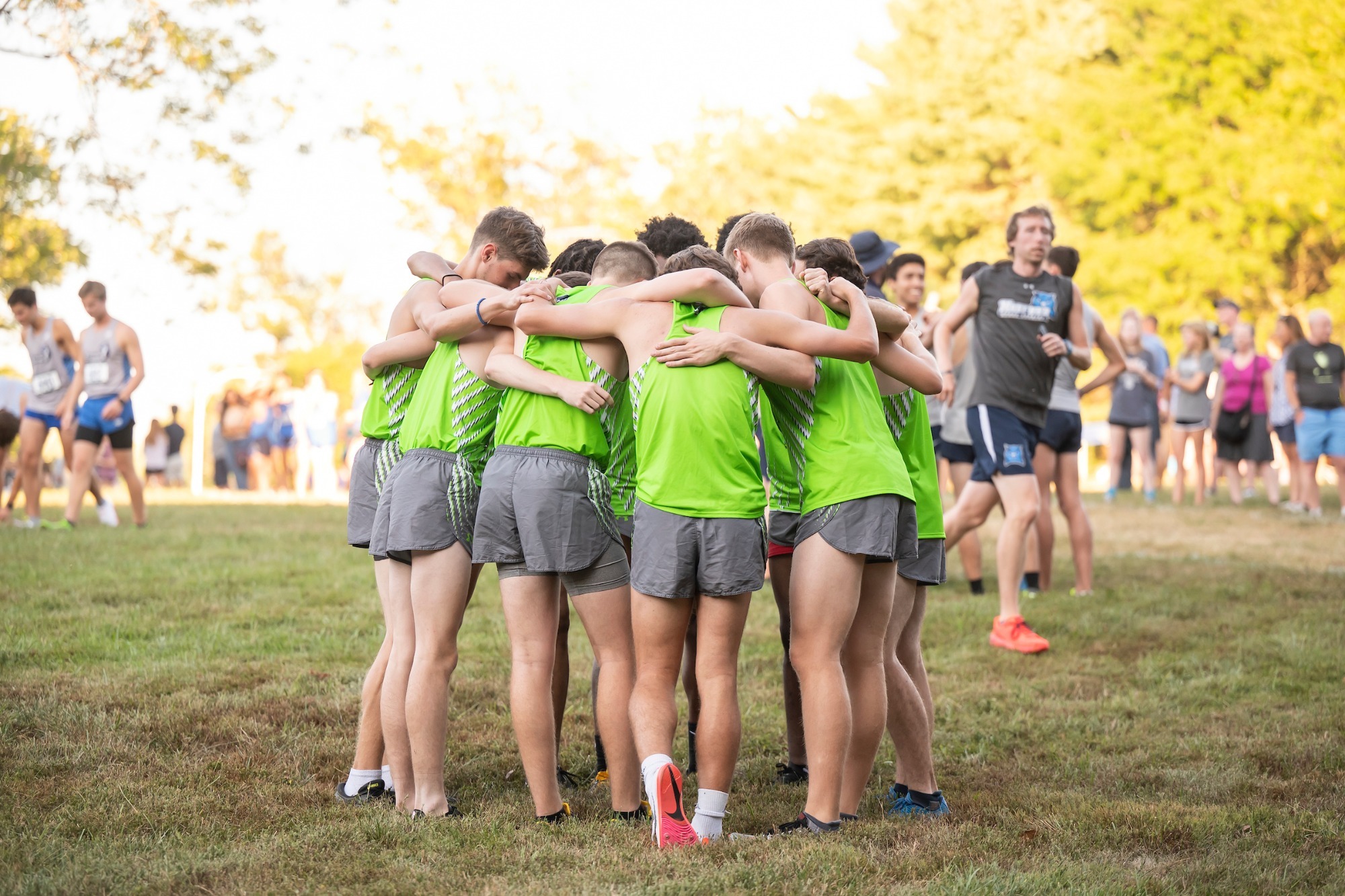 Cross Country Team Huddle