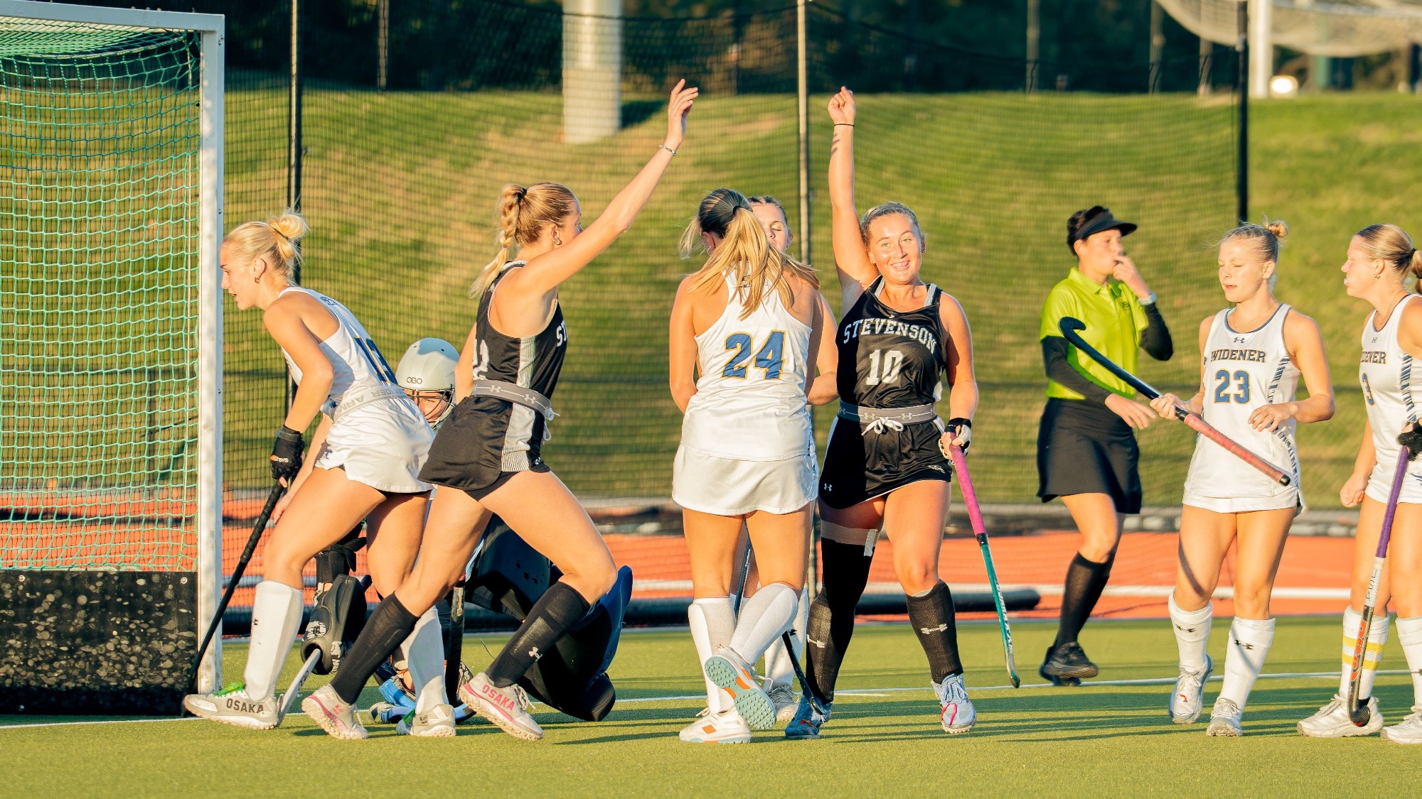 Catalano and Mertz Celebrate After Goal
