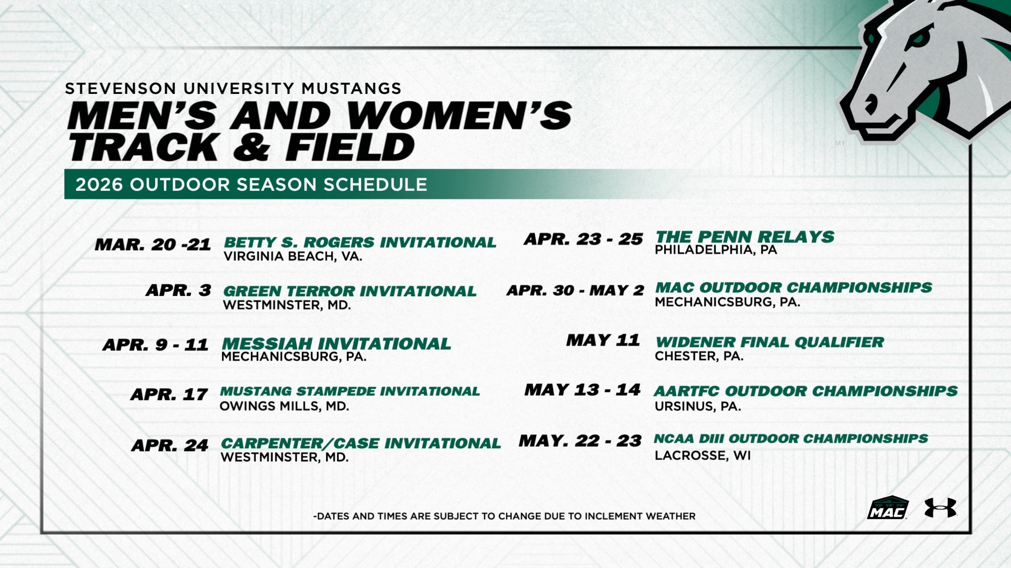 Men's & Women's Outdoor Track & Field 2026