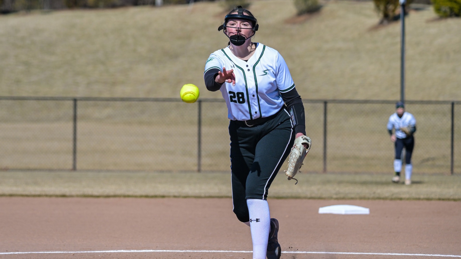 Alexis Kirkessner Pitching in the circle on Owings Mills East