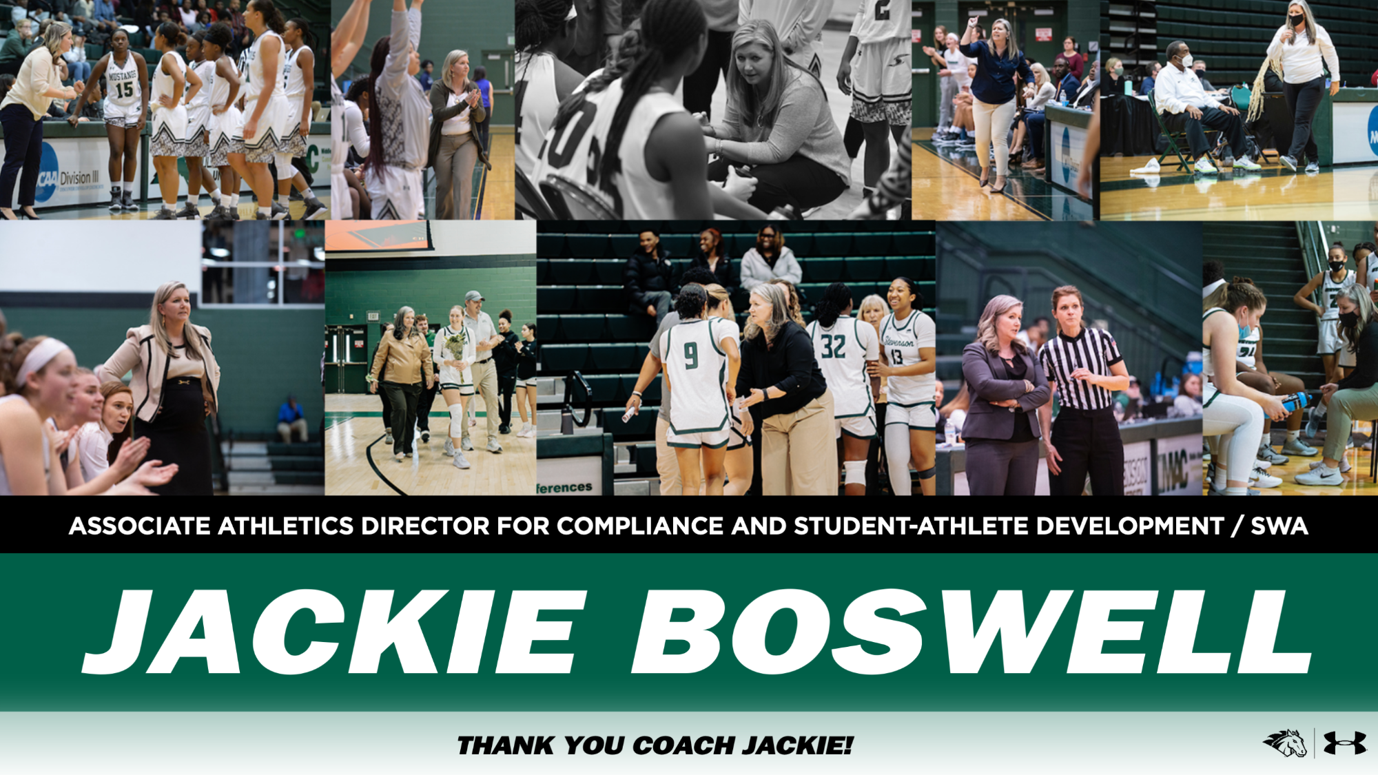 Jackie coach collage, moving into full-time admin role