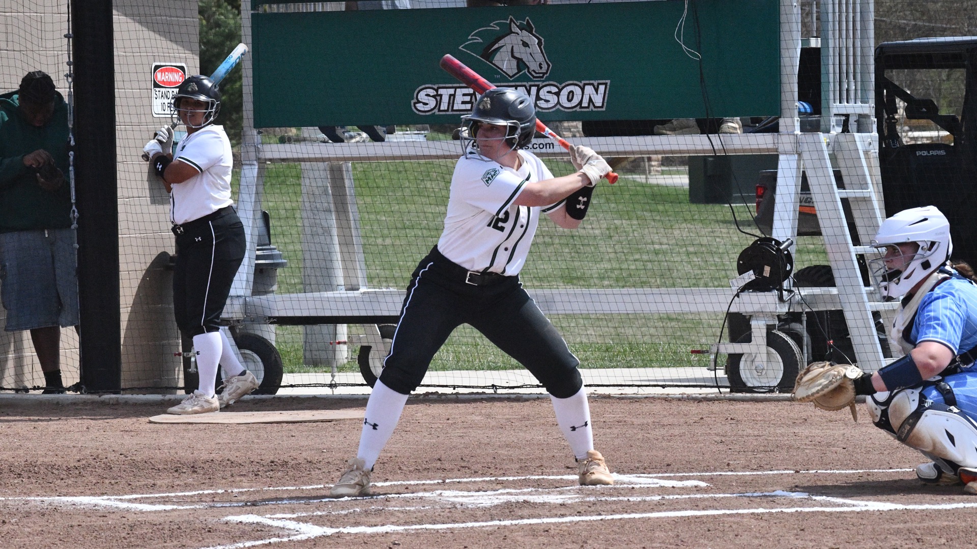 Rebecca Maiorano looking to swing at the incoming pitch