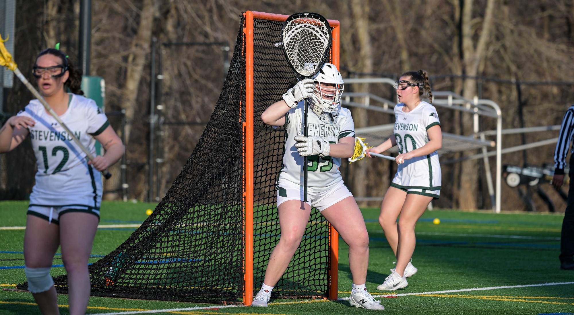 Torbert in net, awaiting shot