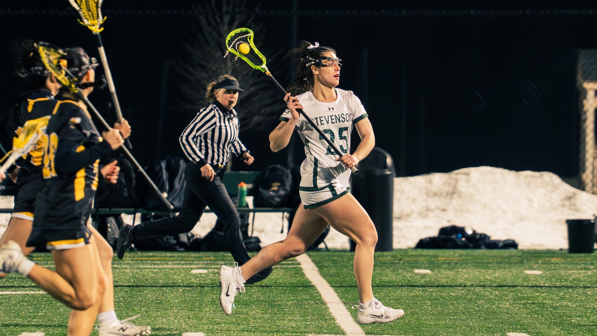 Galati taking the ball down the field