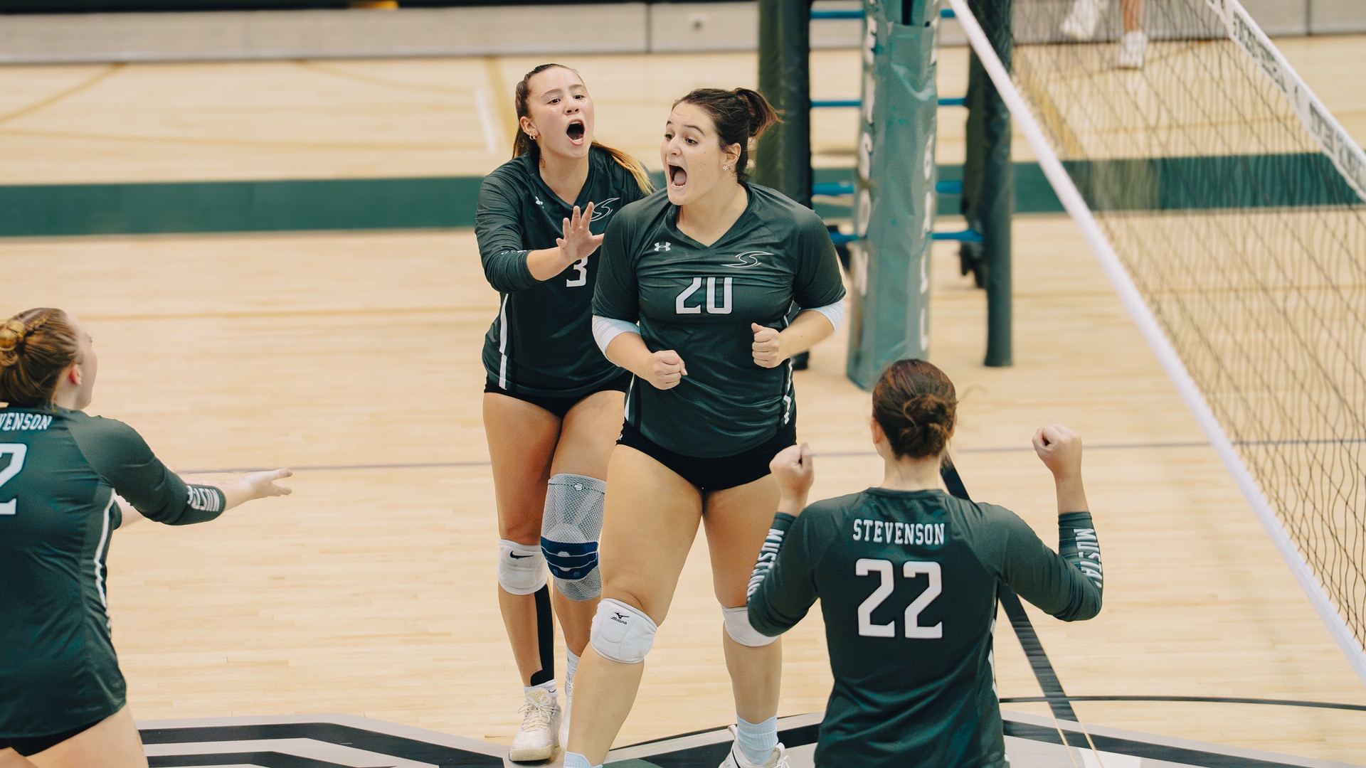 Women's Volleyball point celebration