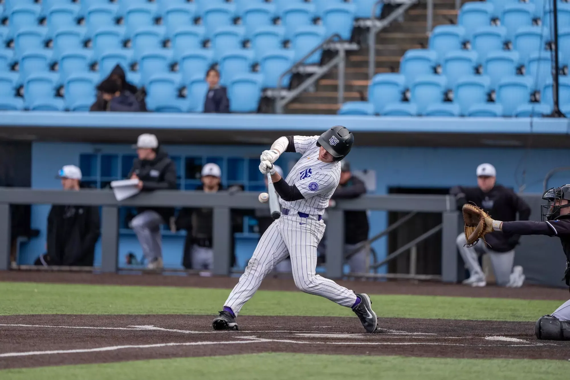 CJ Franchini hitting a pitch