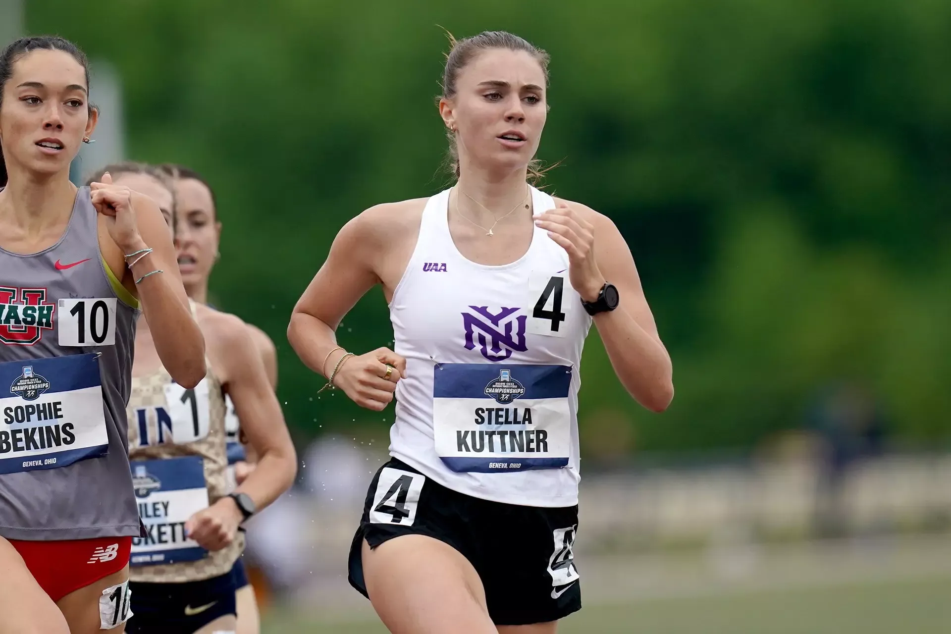 Stella Kuttner in the 1500m preliminary at the 2025 NCAA Outdoor Championships