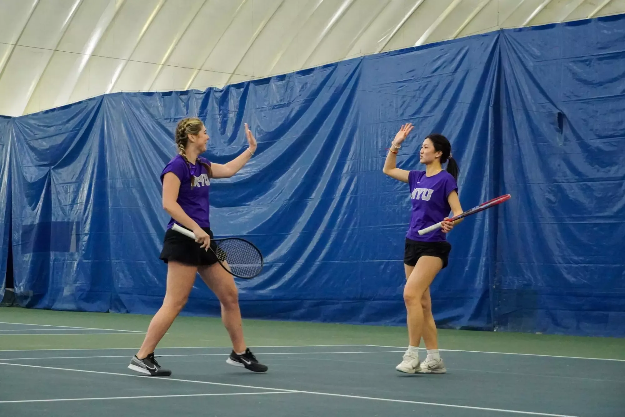 Gusavac and Yang action shot