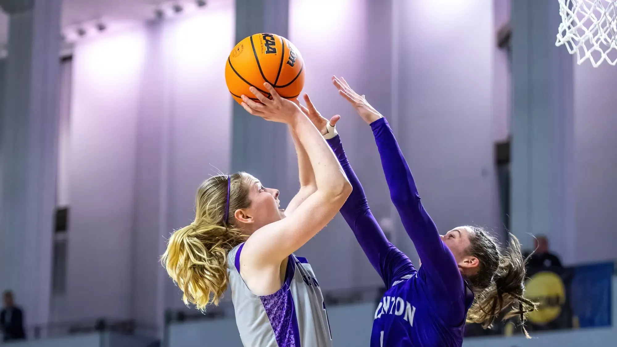 Caroline Peper shoots vs. Scranton in the 2026 National Semifinal