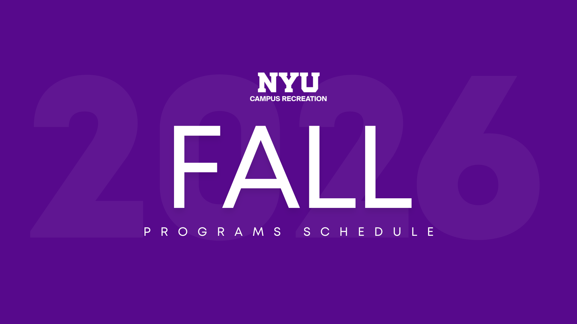 Campus Recreation - Fall 2026 Campus Recreation Website Banner
