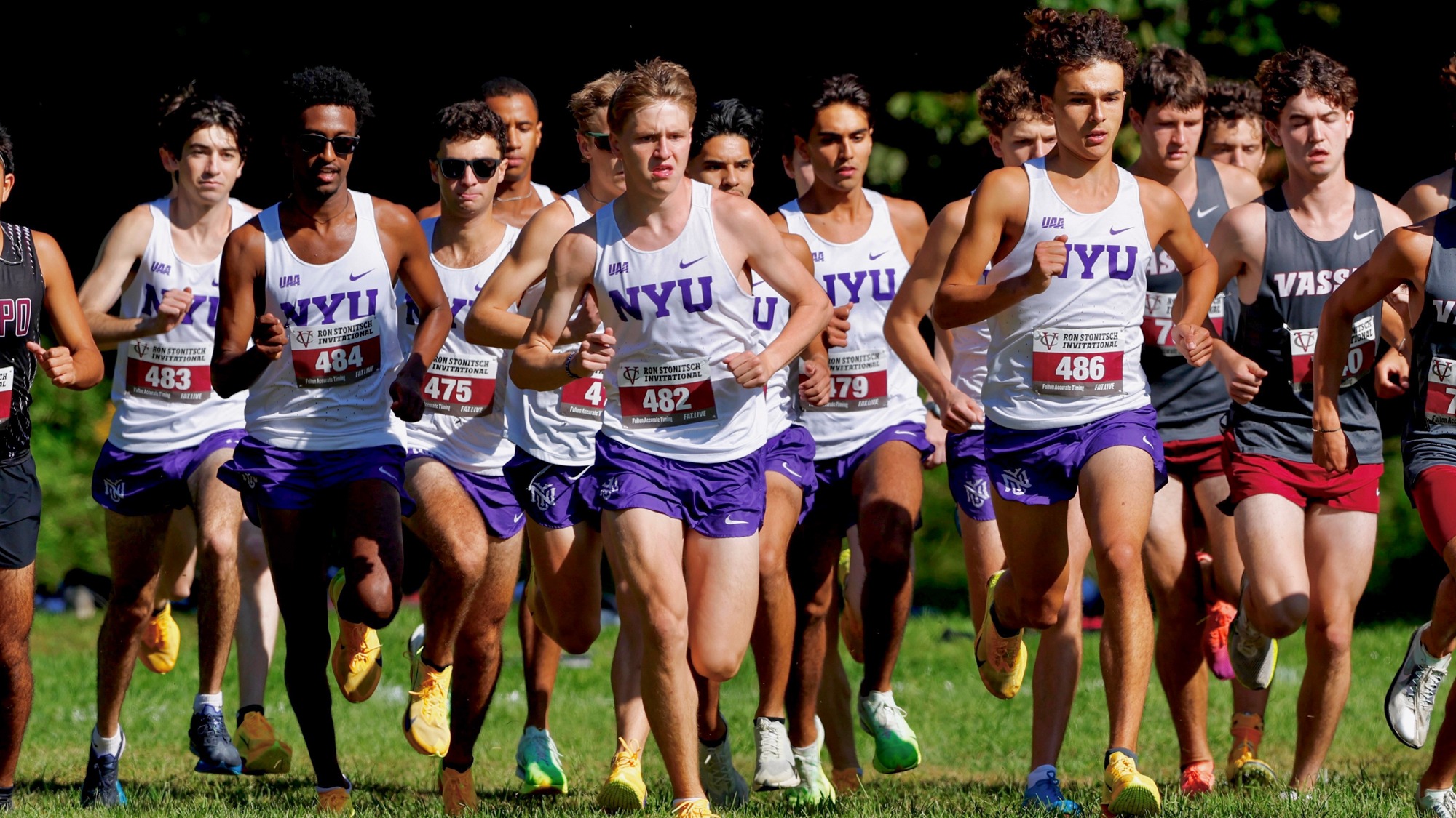 Men's Cross Country exits the starting blocks at the Ron Stonitsch Invitational. 