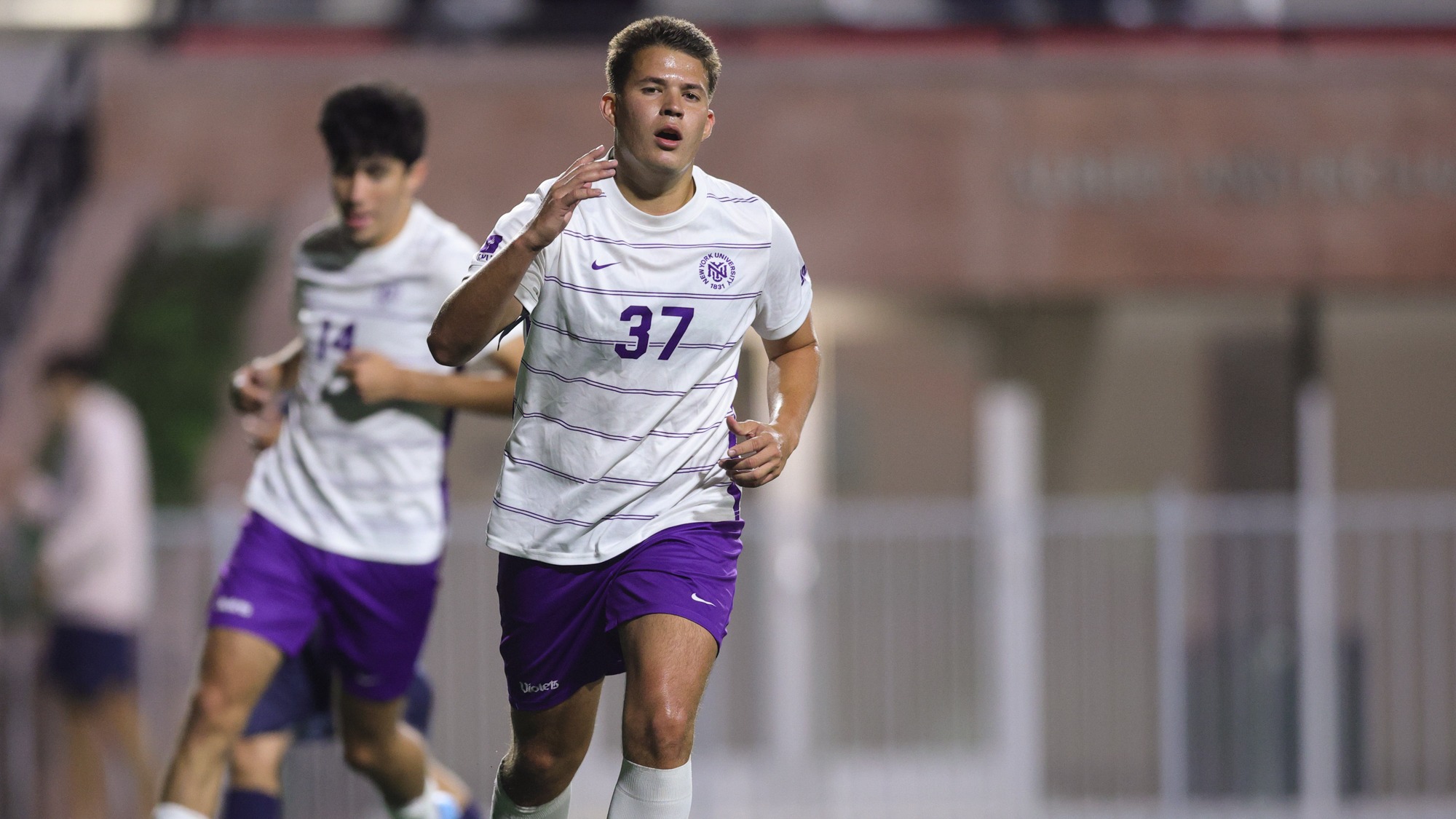 Giulio Potenti celebrates his first goal of the season