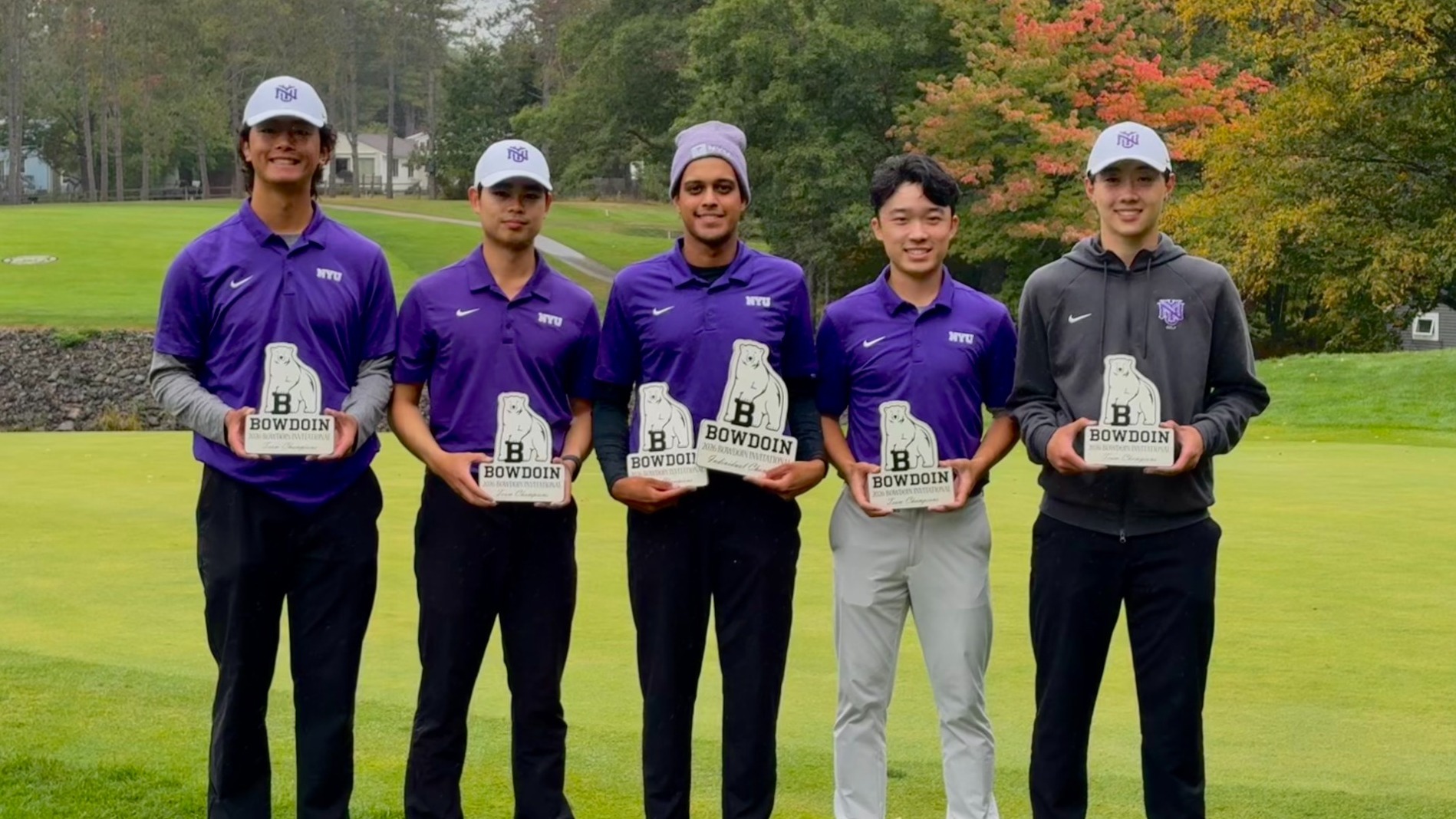 mens golf 1st place team bowdoin 2026
