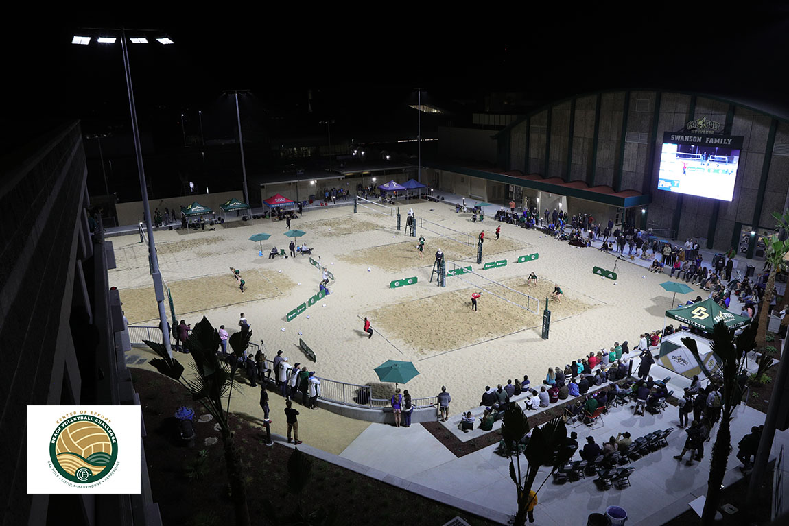 No. 8 Mustangs Win Twice in Center of Effort Beach Volleyball Challenge