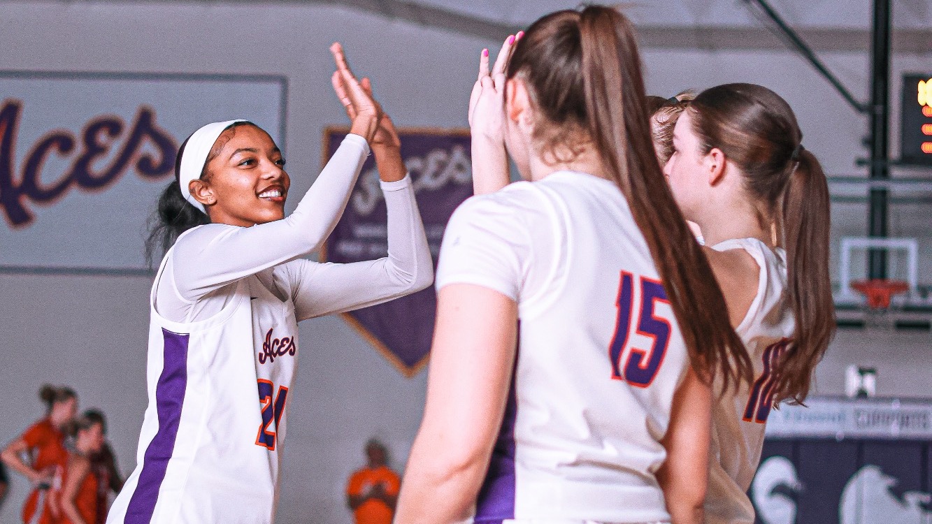 Breanna Ward pregame high-5